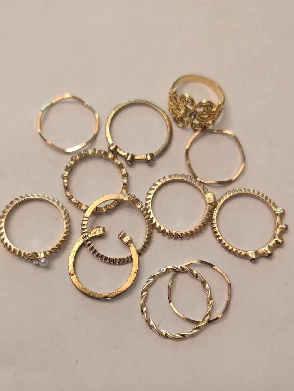 Gold-Tone Stacking Ring Set - Women Jewelry